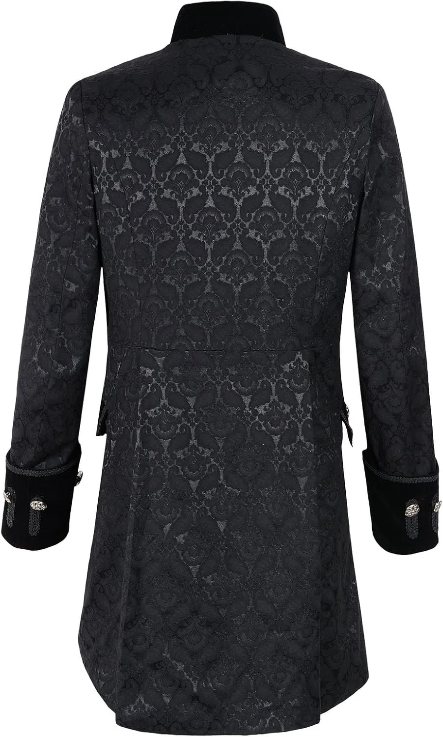 Mens Velvet Goth Steampunk Victorian Frock Coat