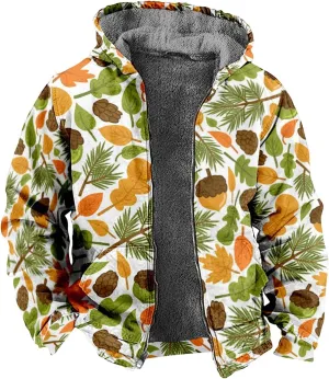 Mens Vintage Fleece Jacket Sherpa Lined Winter Coats Winter Warm Over Outerwear Casual Zipper Varsity Coat Hooded