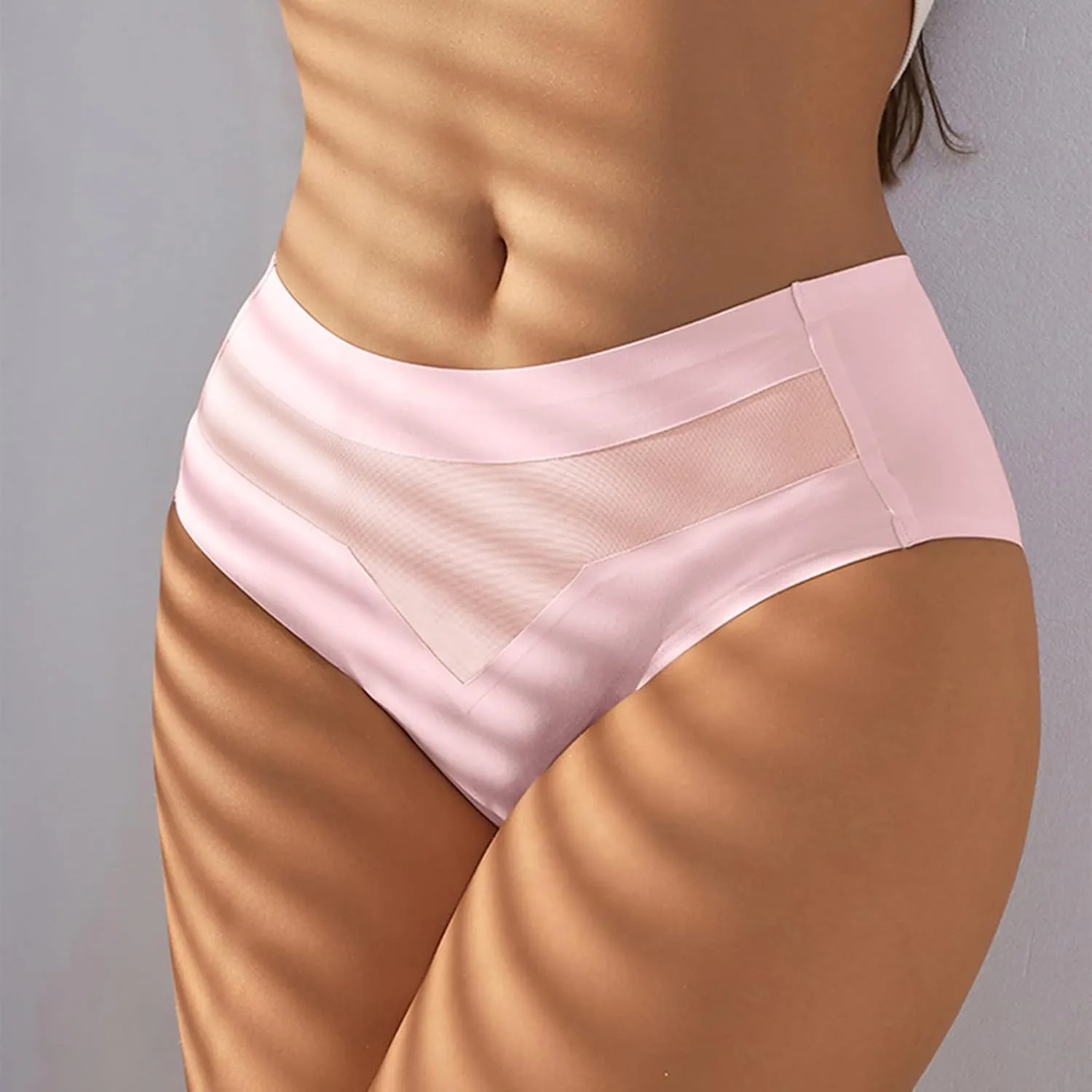 Mid Waist Quick Drying Ice Silk Panties Thin Non Marking Ice Silk Underwear Women’s Ice Silk Eves Underwear Women