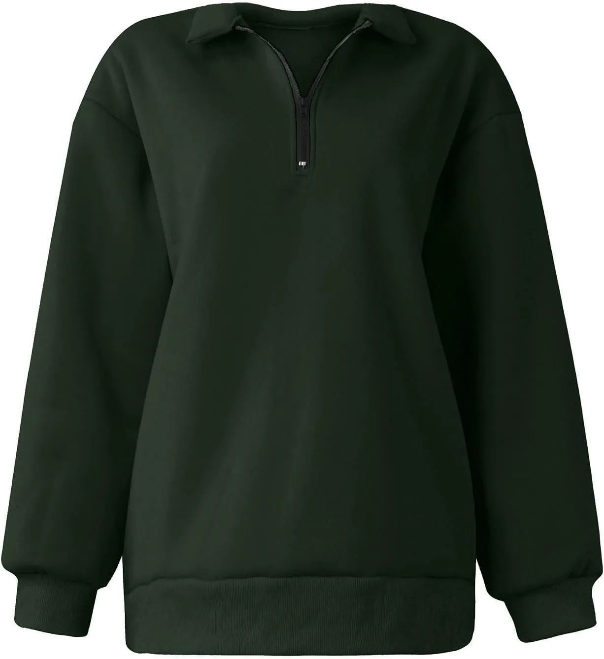 Quarter Zip Pullover for Women Fall Drop Shoulder Y2k Clothes Casual Sweaters Long Sleeve Sweatshirt Half Zip Blouses