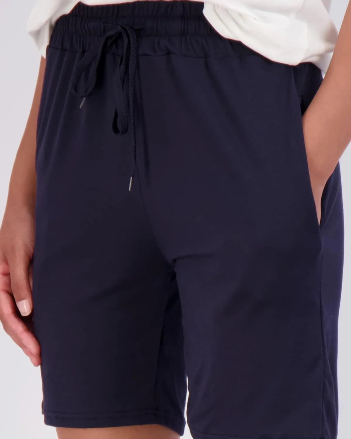Real Essentials 4 Pack: Women's 7" Bermuda Long Casual Yoga Super-Soft Loose Comfy Shorts with Pockets (Available in Plus)