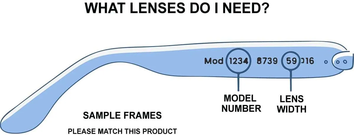 Replacement Sunglass Lenses Compatible for Oakley Embrace 60mm