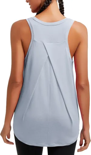 RUNNING GIRL Womens Workout Tops for Women Racerback Tank Tops Mesh Yoga Shirts Athletic Tank Tops Sleeveless Gym Clothes