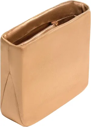 Silk Purse Organizer Insert for Handbag Hidden Zipper Design Inner Bag Organizers Compatible with Hermes Evelyne 16TPM 29MP 33GM Series Bag with Key Ring (Gold, 16TPM)