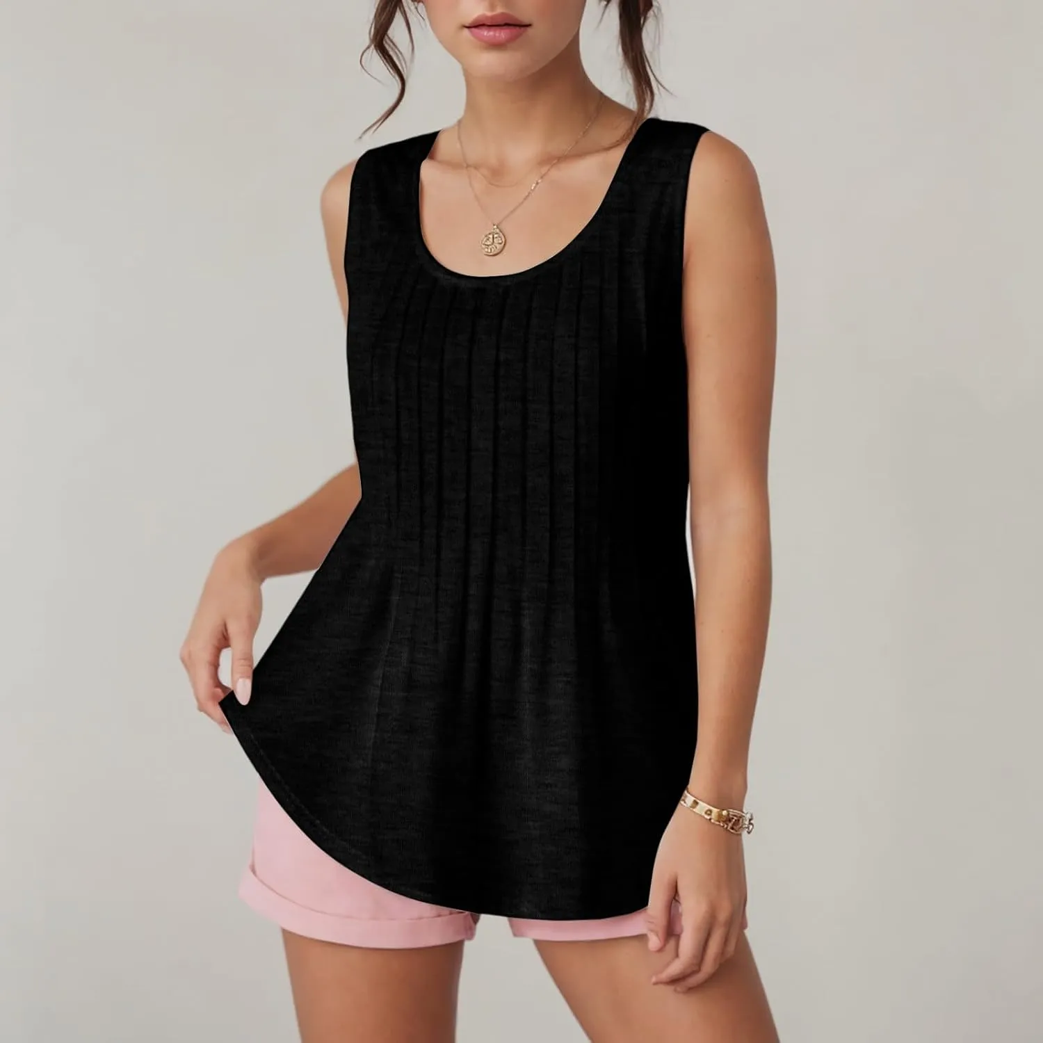 Summer Tank Tops for Women 2025 Loose Fit Casual Flowy Tank Tops Trendy Sleeveless Summer Tops Clothing Outfits
