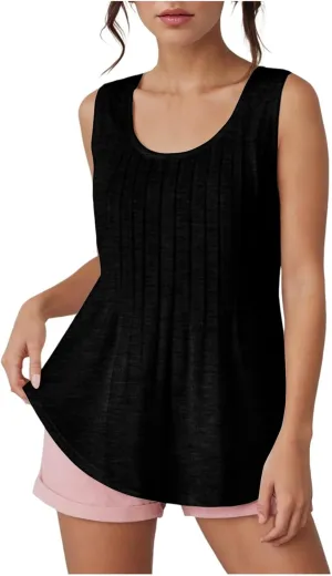 Summer Tank Tops for Women 2025 Loose Fit Casual Flowy Tank Tops Trendy Sleeveless Summer Tops Clothing Outfits