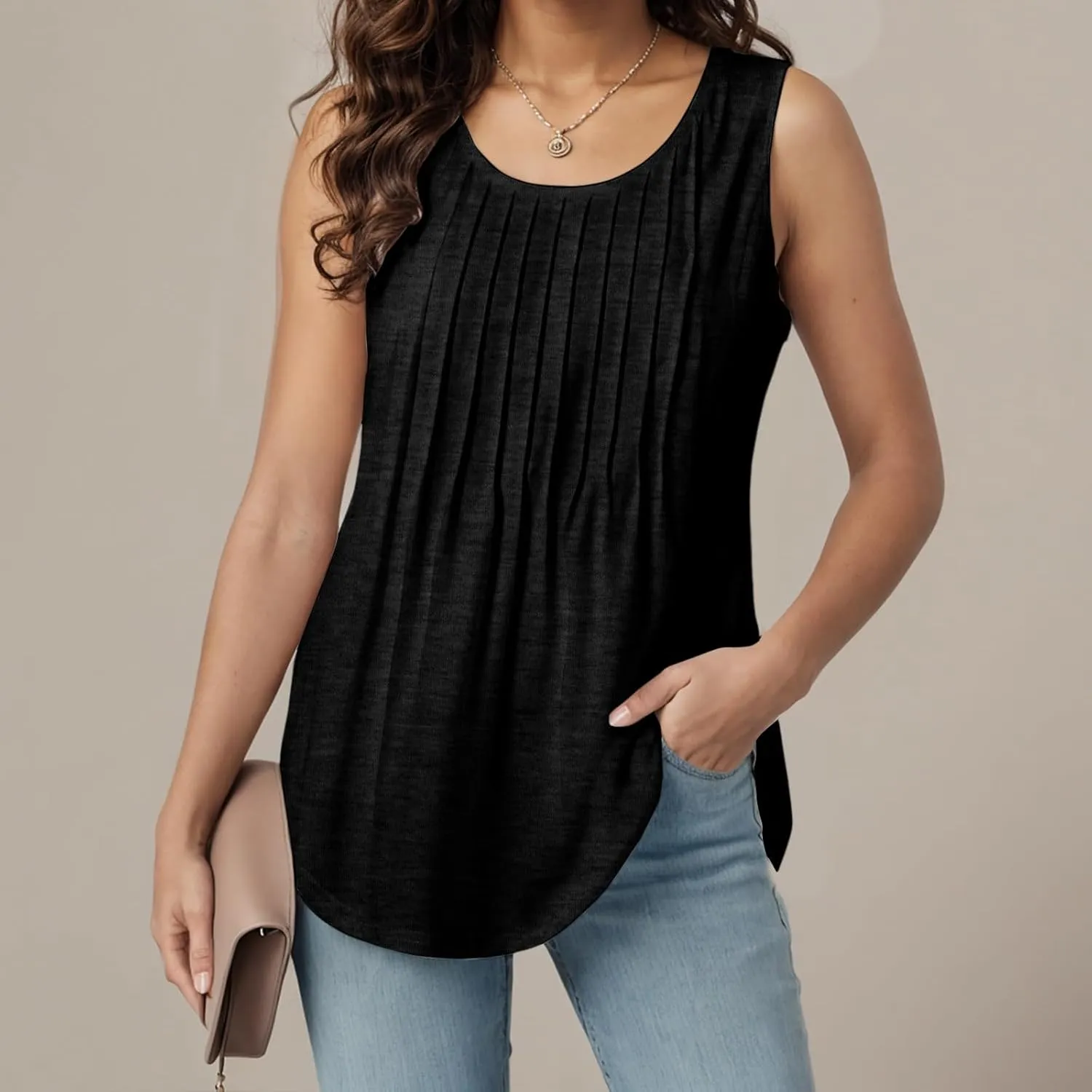 Summer Tank Tops for Women 2025 Loose Fit Casual Flowy Tank Tops Trendy Sleeveless Summer Tops Clothing Outfits