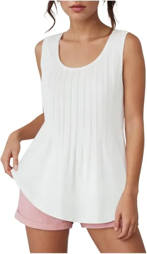 Summer Tank Tops for Women 2025 Loose Fit Casual Flowy Tank Tops Trendy Sleeveless Summer Tops Clothing Outfits