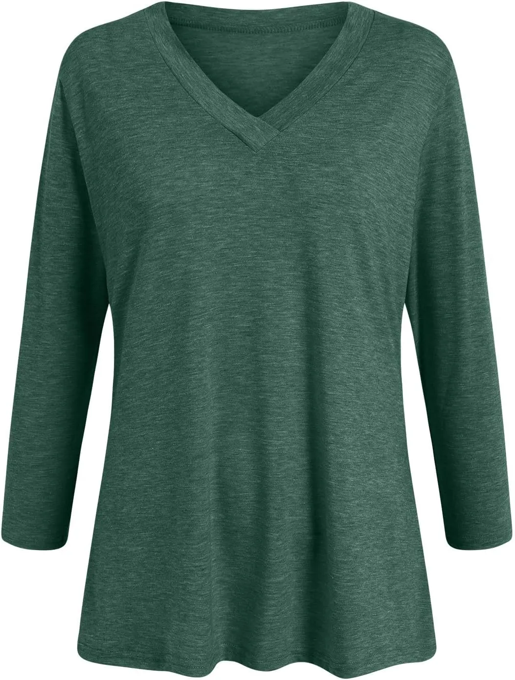 Summer Tops for Women 2025 3/4 Sleeve V Neck Shirts Casual Tunic Tops Fashion Cute Blouse Loose Basic Tops