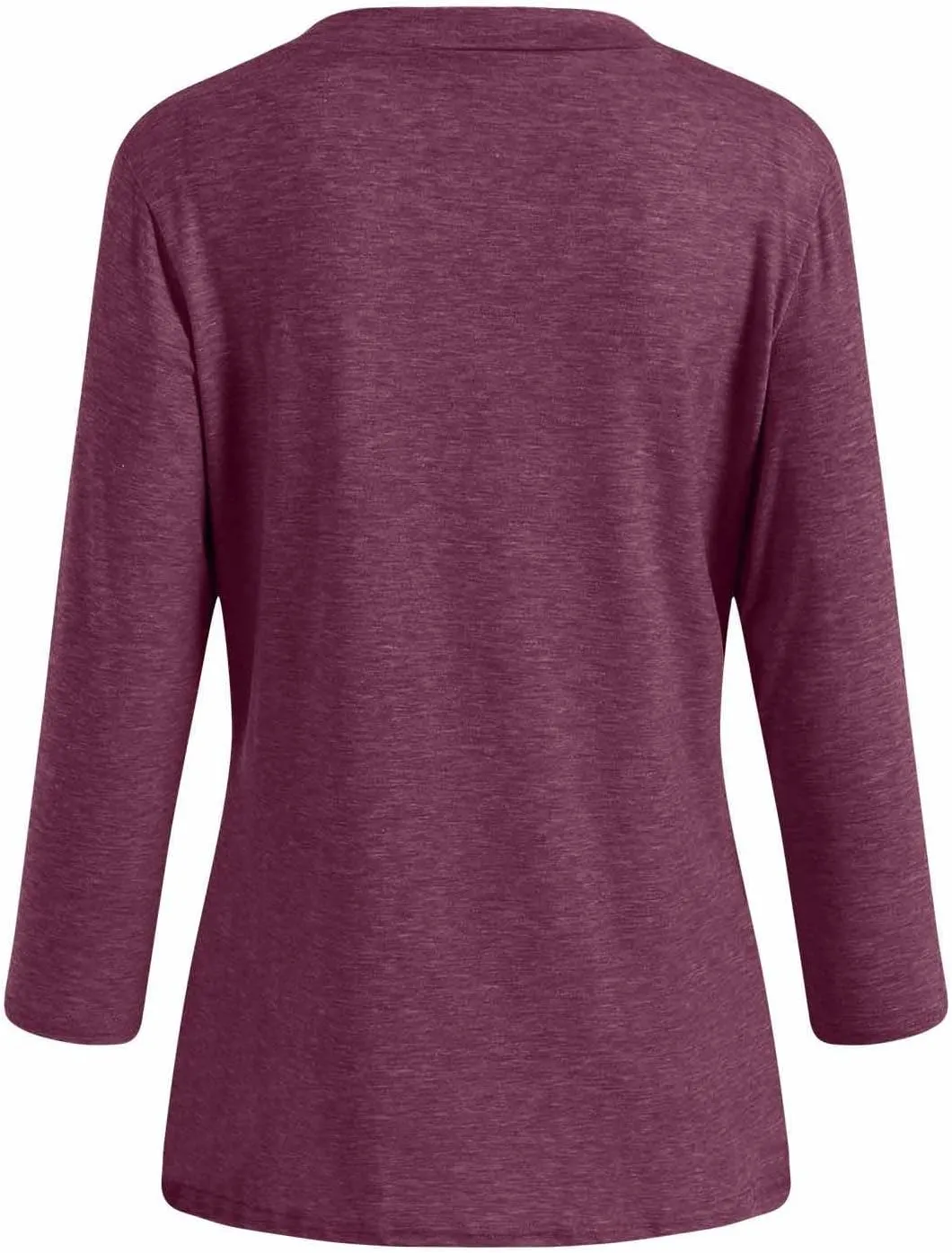 Summer Tops for Women 2025 3/4 Sleeve V Neck Shirts Casual Tunic Tops Fashion Cute Blouse Loose Basic Tops