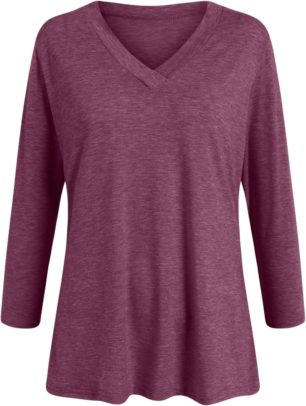 Summer Tops for Women 2025 3/4 Sleeve V Neck Shirts Casual Tunic Tops Fashion Cute Blouse Loose Basic Tops