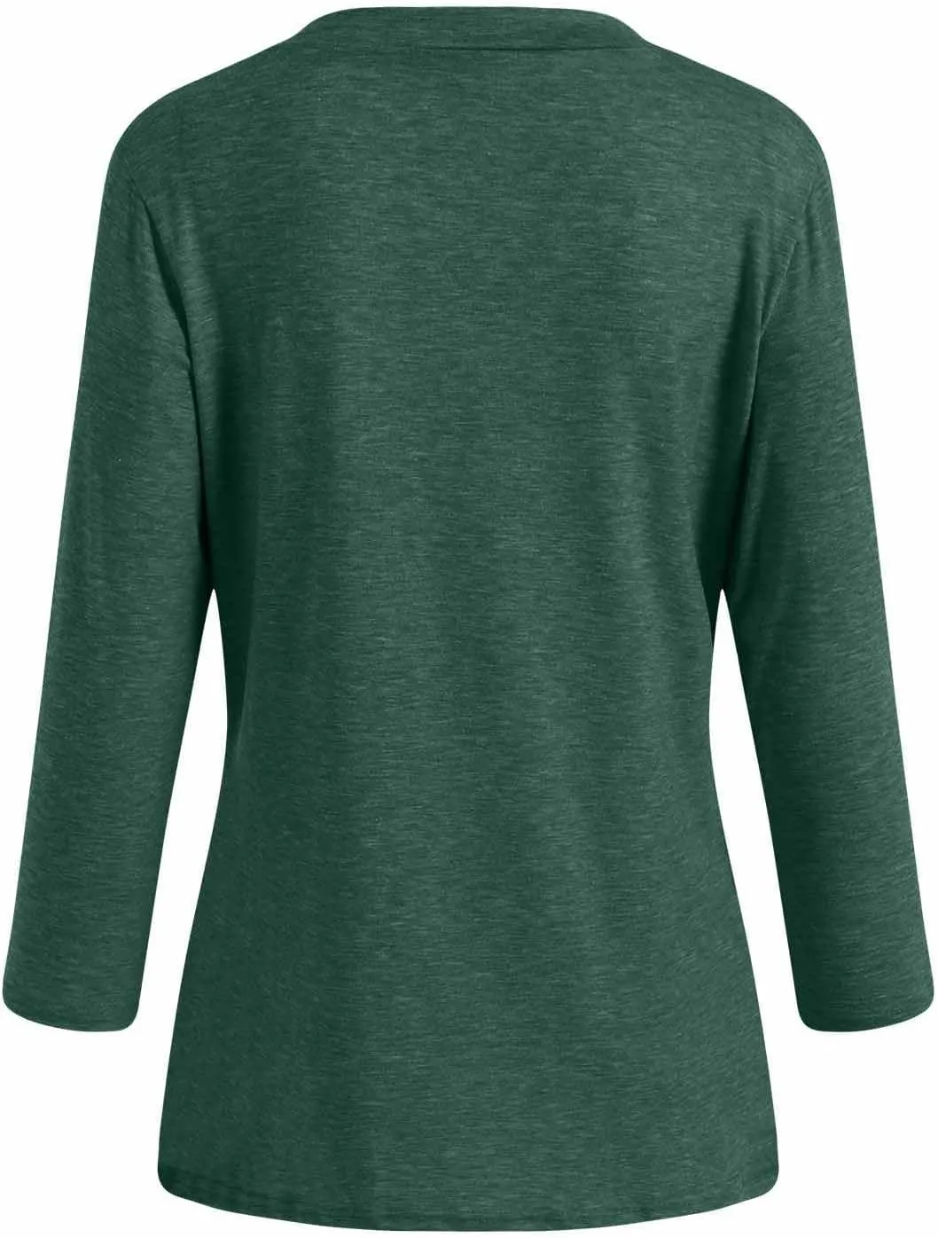 Summer Tops for Women 2025 3/4 Sleeve V Neck Shirts Casual Tunic Tops Fashion Cute Blouse Loose Basic Tops