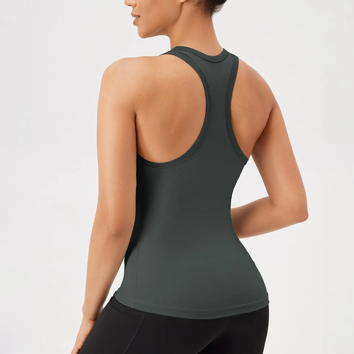 Tank Tops for Women Racerback Sleeveless Workout Tops 2025 Summer Trendy Casual Yoga Running Shirts Clothes Outfits