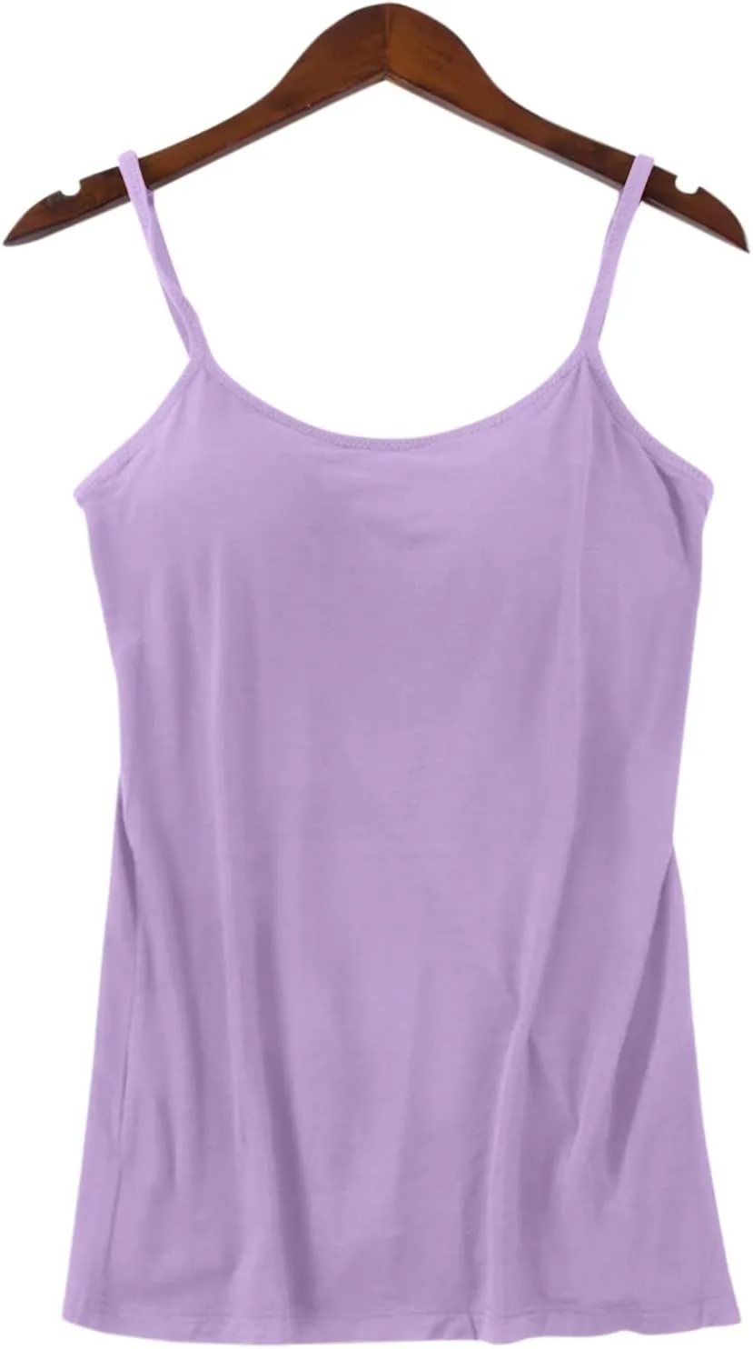 Tank Tops with Built in Bras Athletic Tank Tops for Women Fitness Workout Running Layering Undershirts Cami Tops