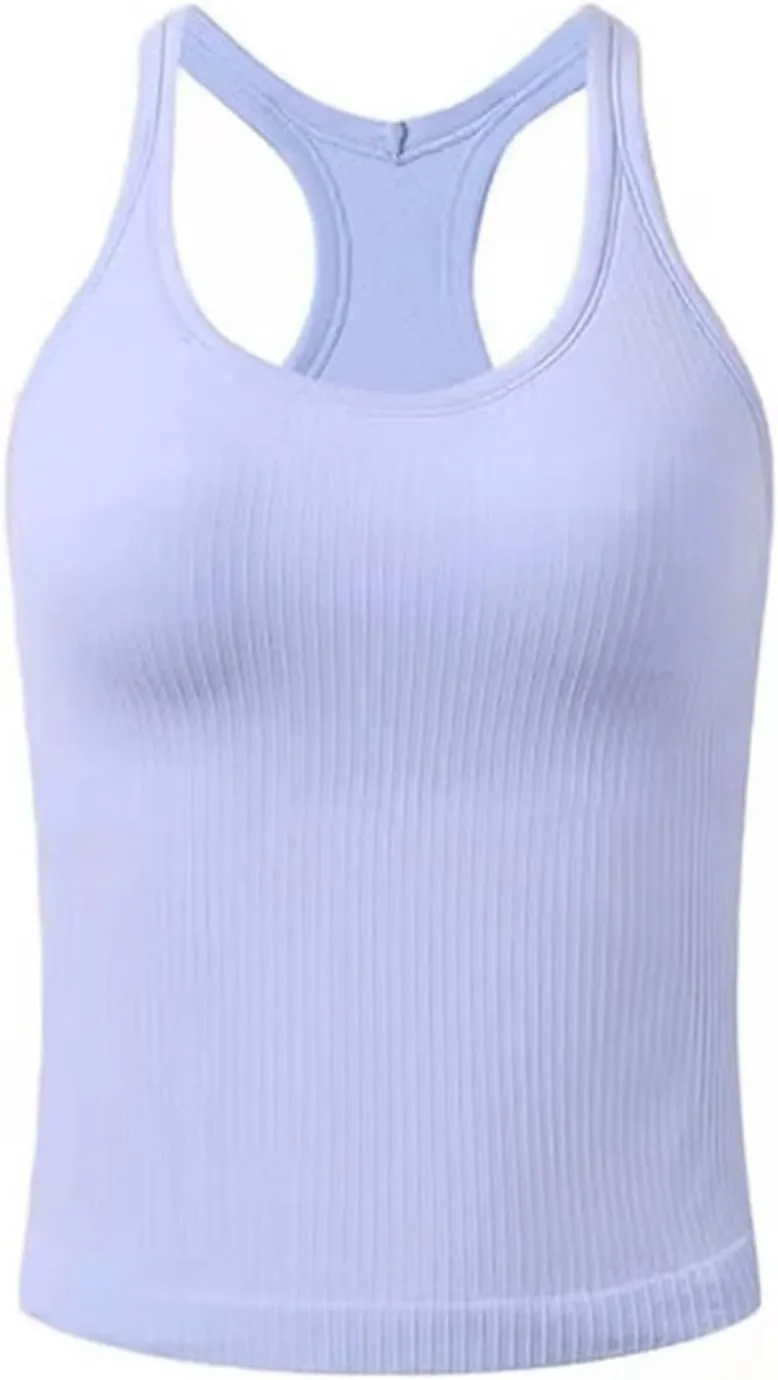 Tank Tops with Built in Bras Summer Tank Tops for Women Fitness Workout Layering Outfits Undershirts Cami Tops