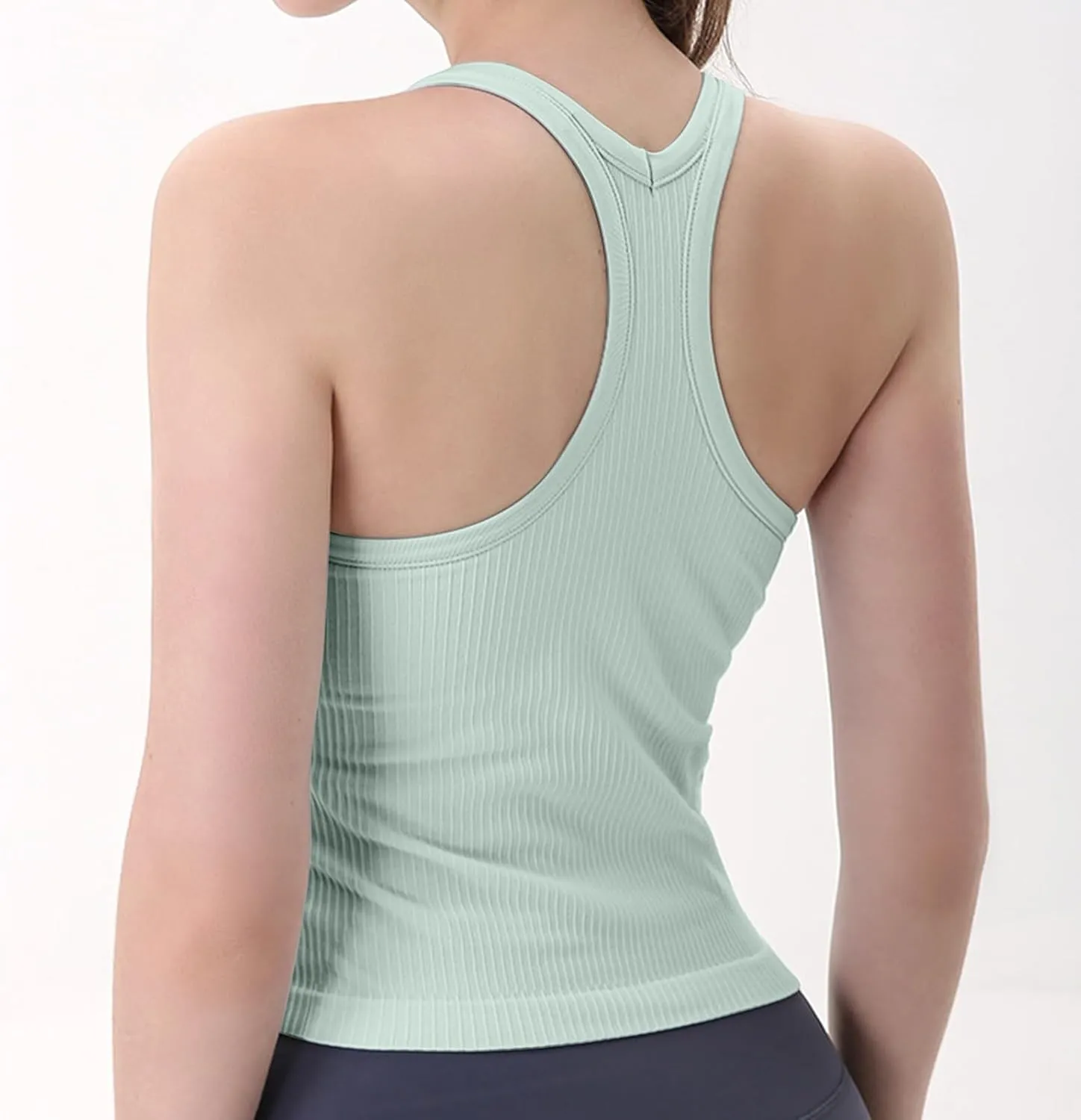 Tank Tops with Built in Bras Summer Tank Tops for Women Fitness Workout Layering Outfits Undershirts Cami Tops