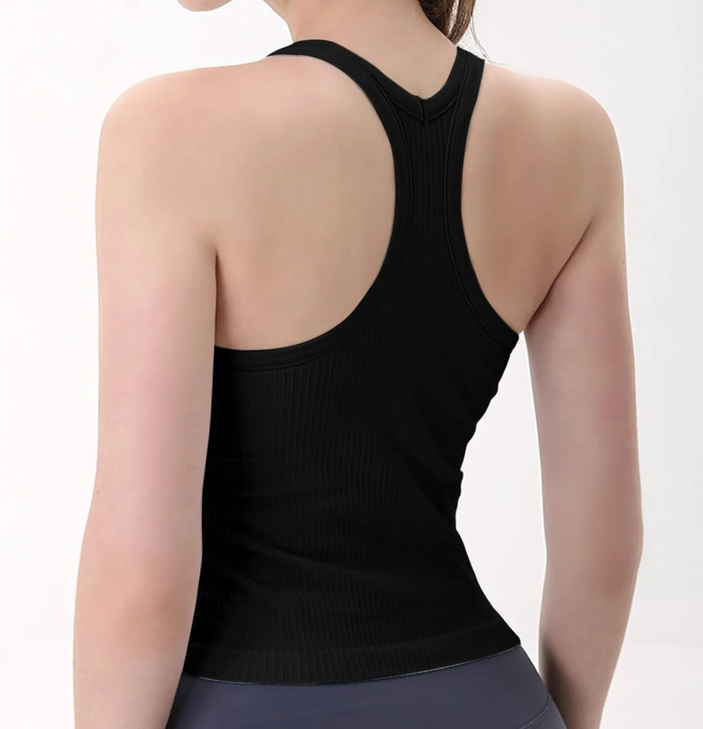 Tank Tops with Built in Bras Summer Tank Tops for Women Fitness Workout Layering Outfits Undershirts Cami Tops