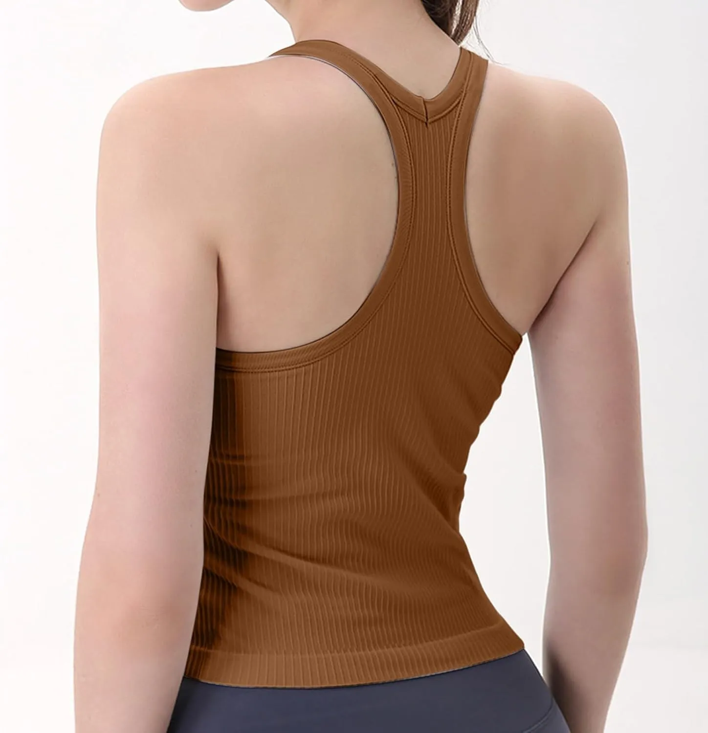Tank Tops with Built in Bras Summer Tank Tops for Women Fitness Workout Layering Outfits Undershirts Cami Tops