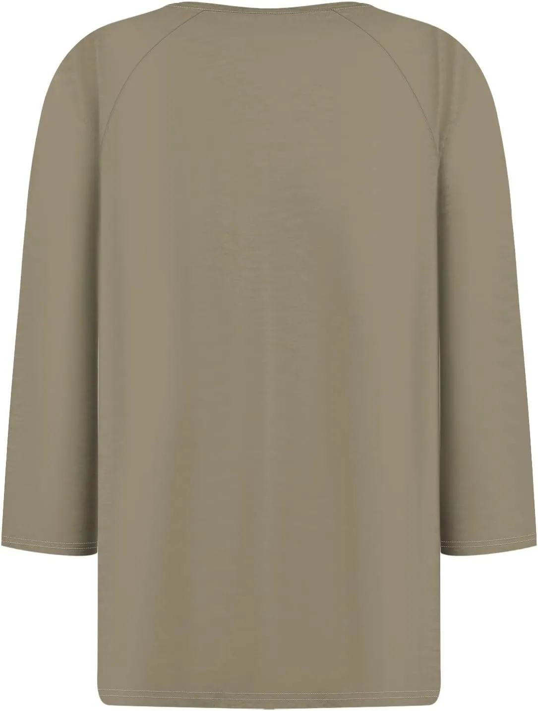 Tops for Women Trendy Summer V Neck 3/4 Sleeve Work Tops Solid Color Baggy Blouses Lightweight Business Tunic Tops
