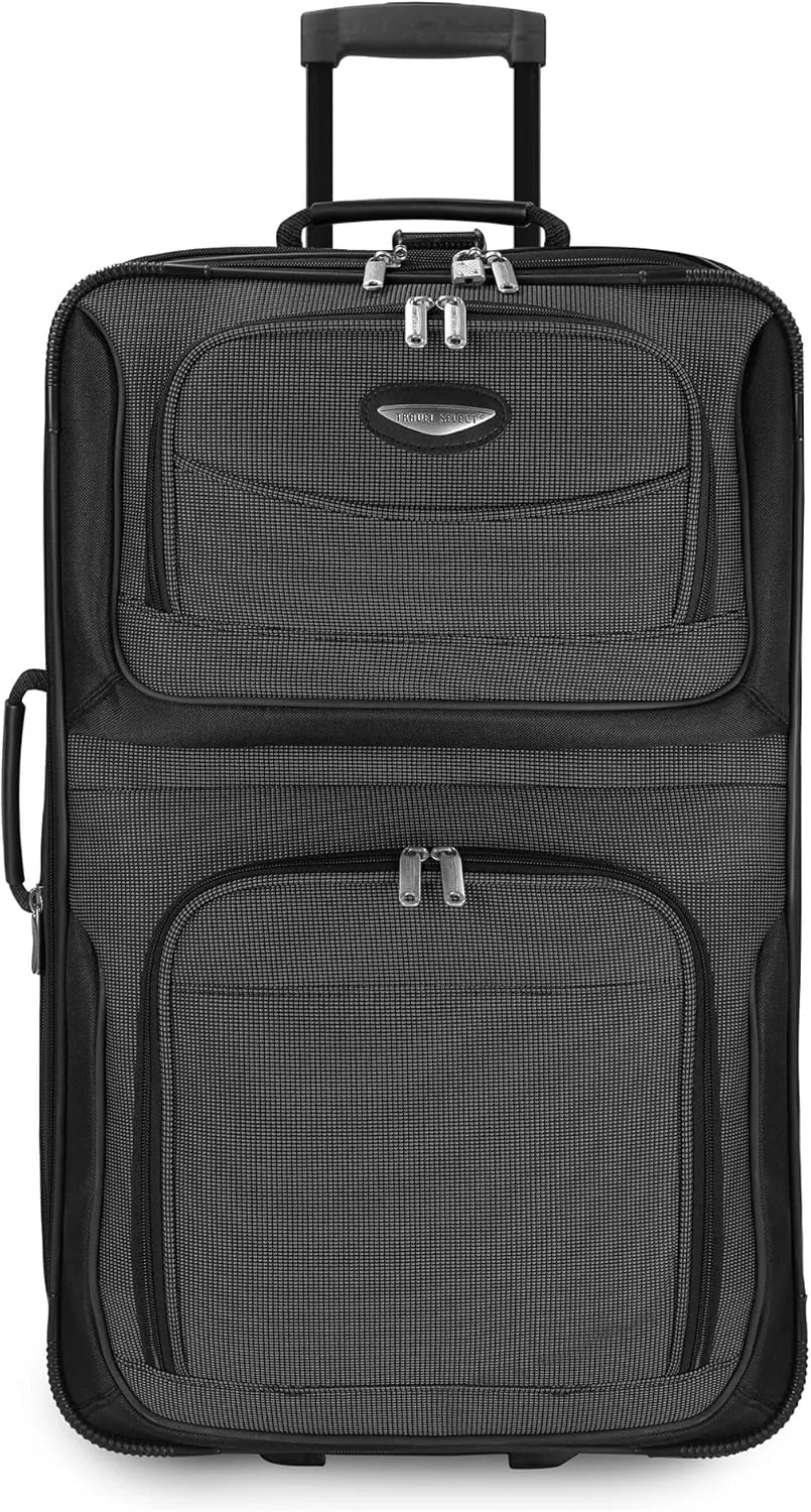 Travel Select Amsterdam Expandable Rolling Upright Luggage, Gray, 8-Piece Set
