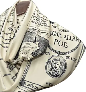 Universal Zone Edgar Allan Poe Poems Infinity Scarf. Annabel Lee, Alone, The Raven, A Dream Within a Dream, Eldorado
