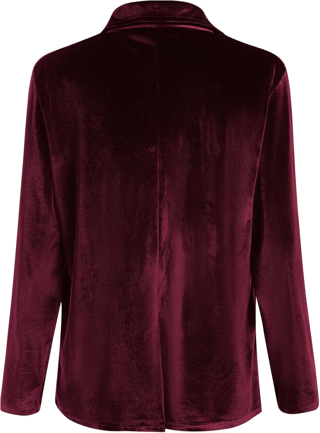 Velvet Blazers for Women Long Sleeve Open Front Button Velvet Blazer Jacket with Pockets