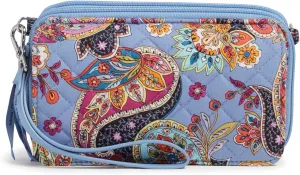 Vera Bradley Women's Cotton All in One Crossbody Purse with RFID Protection