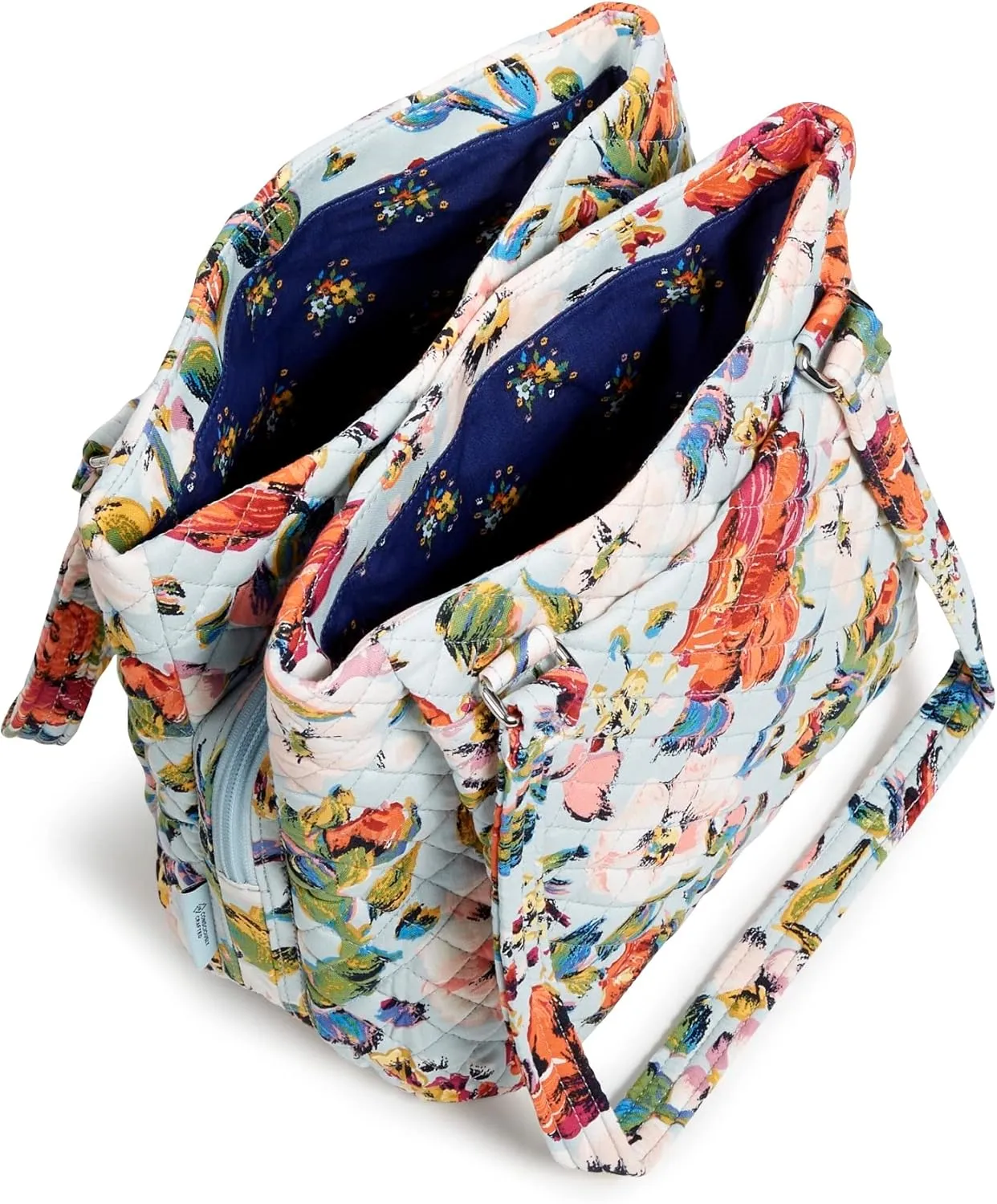 Vera Bradley Women's Cotton Multi-Compartment Shoulder Satchel Purse