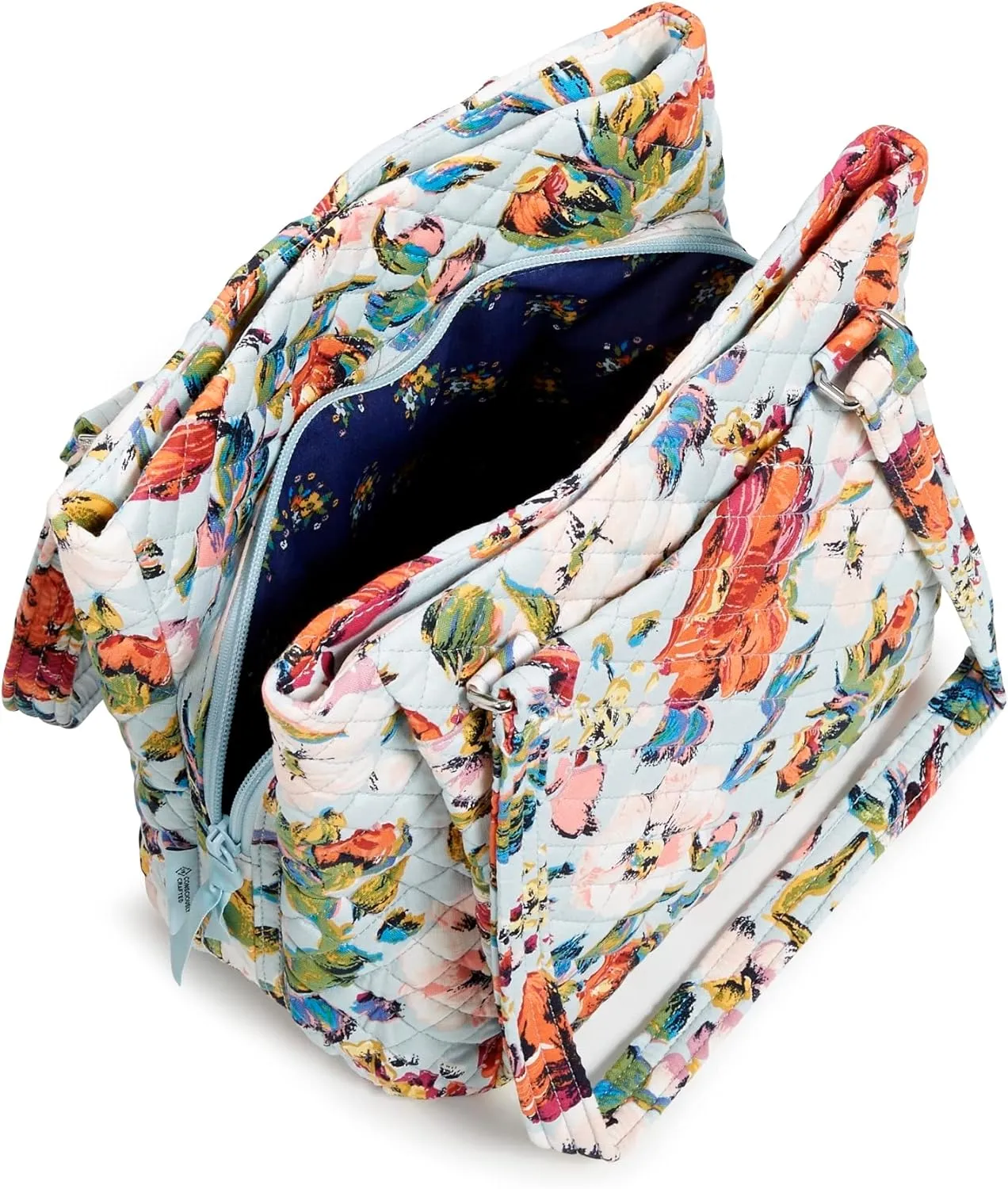 Vera Bradley Women's Cotton Multi-Compartment Shoulder Satchel Purse
