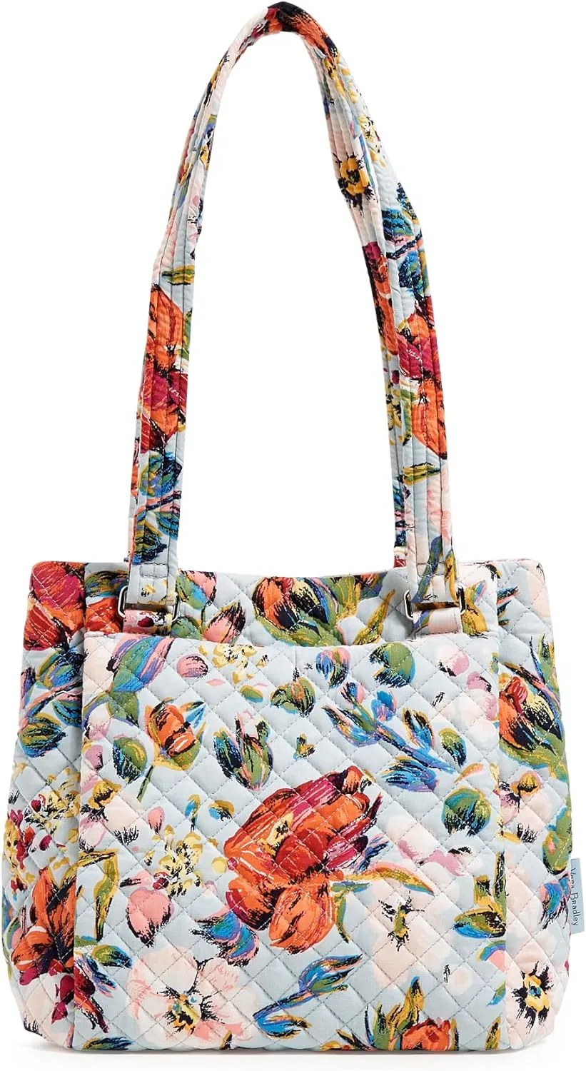 Vera Bradley Women's Cotton Multi-Compartment Shoulder Satchel Purse