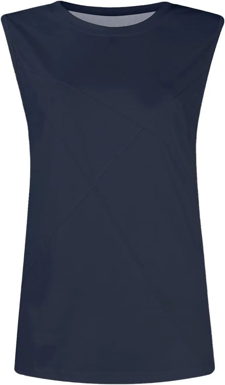 Women Tank Tops Crew Neck Shirts Loose Fit Tank Tops Sleeveless Tops Women T-Shirts Casual Summer Tops for Women