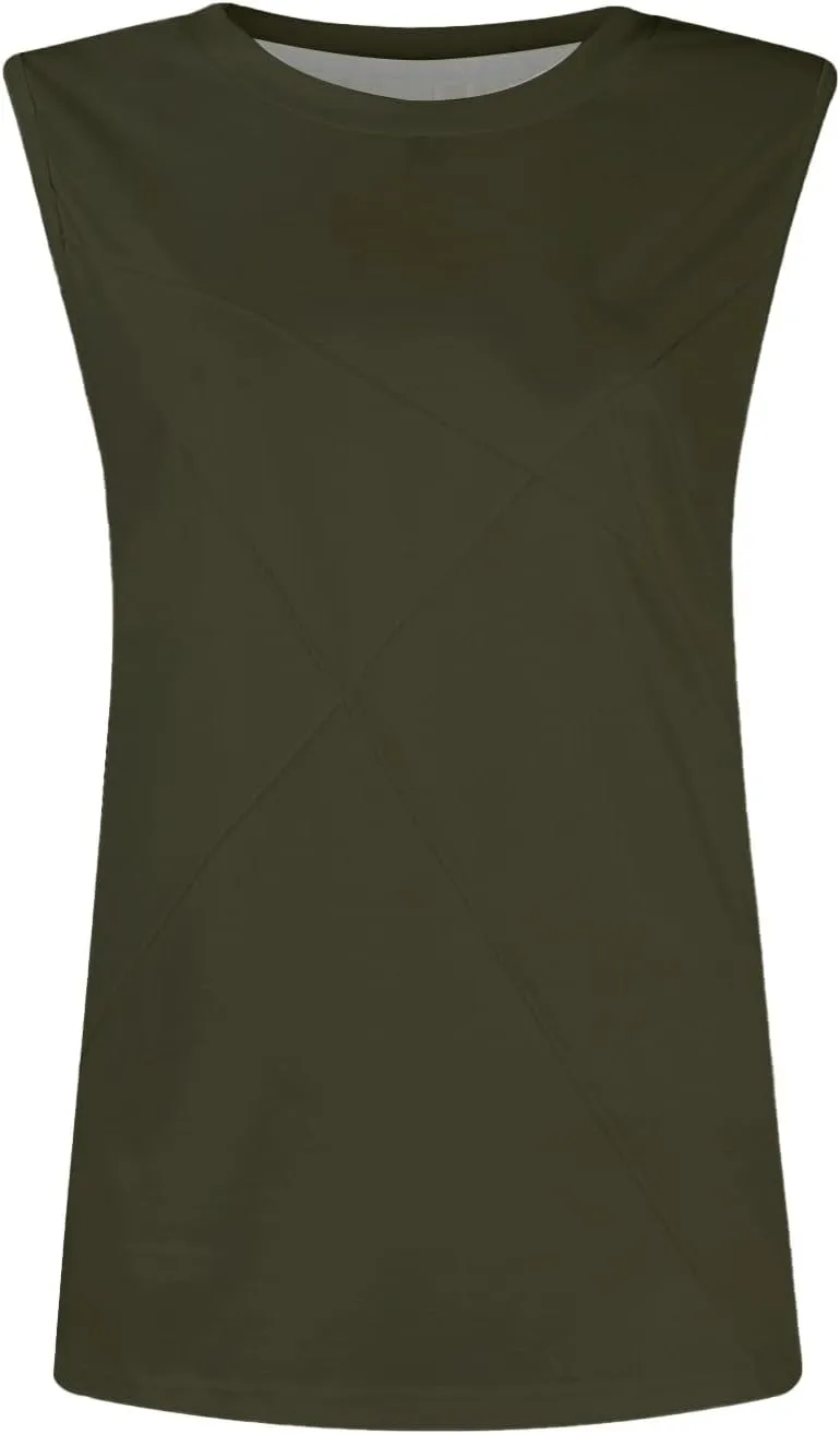 Women Tank Tops Crew Neck Shirts Loose Fit Tank Tops Sleeveless Tops Women T-Shirts Casual Summer Tops for Women
