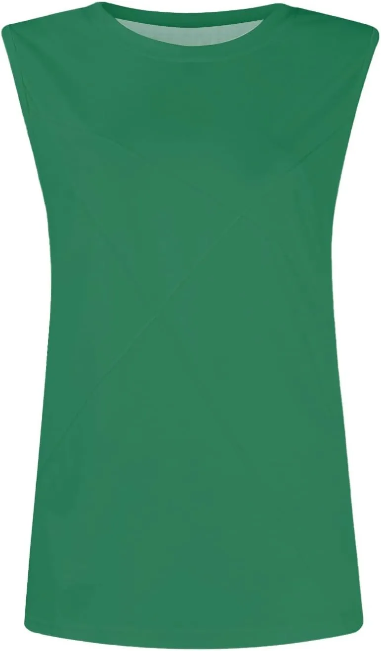 Women Tank Tops Crew Neck Shirts Loose Fit Tank Tops Sleeveless Tops Women T-Shirts Casual Summer Tops for Women