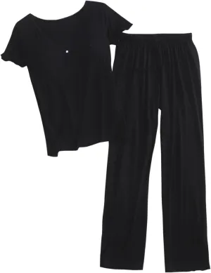 Women's Built in Bra Maternity Pajamas Soft Nursing Postpartum Lounge Sets for Breastfeeding Sleepwear Pregnancy 2 Piece Pjs