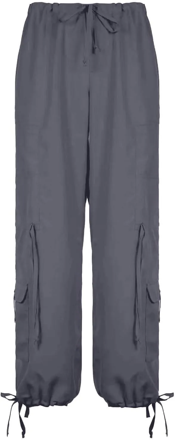 Women's Casual Pants Button Zipper High Waist Wide Leg Trousers with Pockets Stylish Solid Straight Leg Work Pants