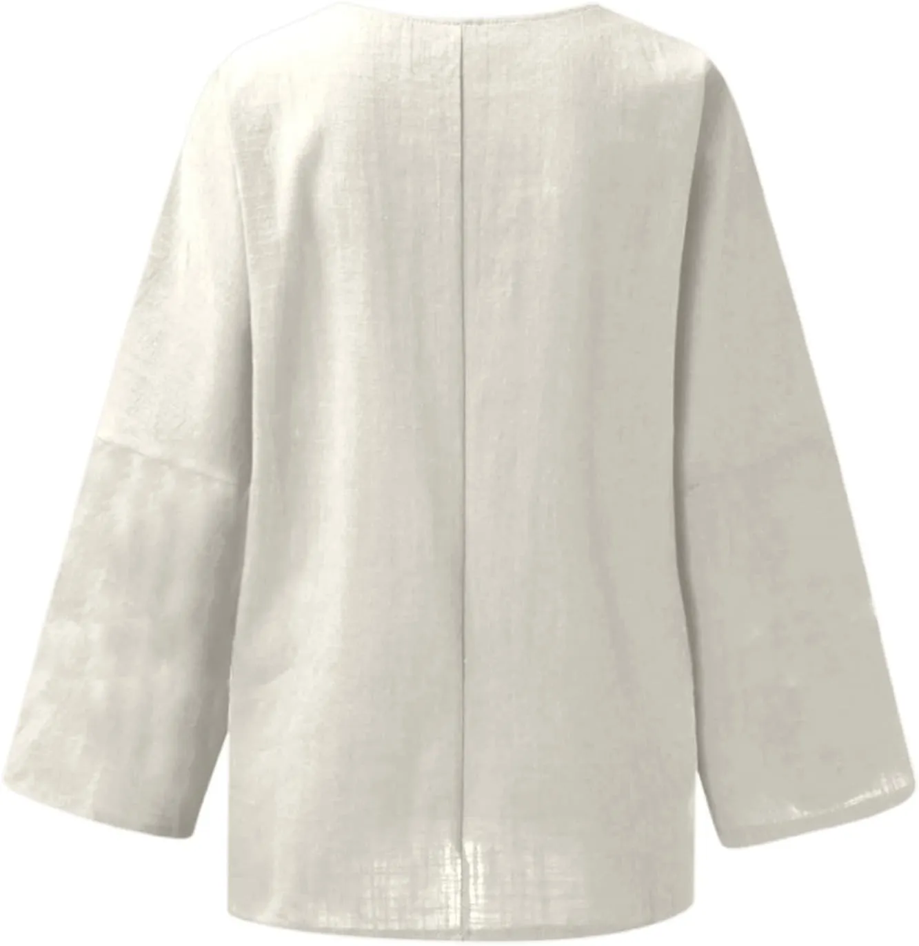 Women's Collared Button Down Shirt V-Neck Short Sleeve Linen Summer Casual Dress Blouses Top Loose Tshirts