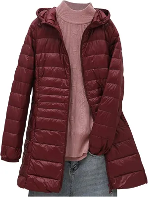 Women's Lightweight Puffer Jacket Winter Coats Quilted Jackets Long Puffer Jacket Outerwear Down Coats with Pockets