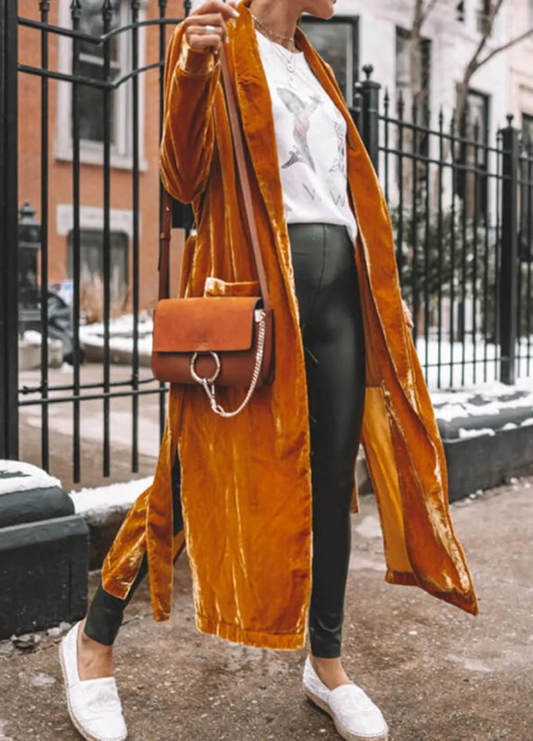 Women's Long Velvet Cardigan Jacket Casual Open Front Lapel Cardigan Maxi Blazer Duster Sweater with Pocket