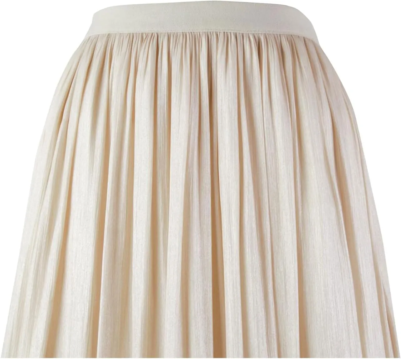 Women's Metallic Shiny Maxi Skirts Lightweight Silky Flowy Skirt for Summer Beach Holiday