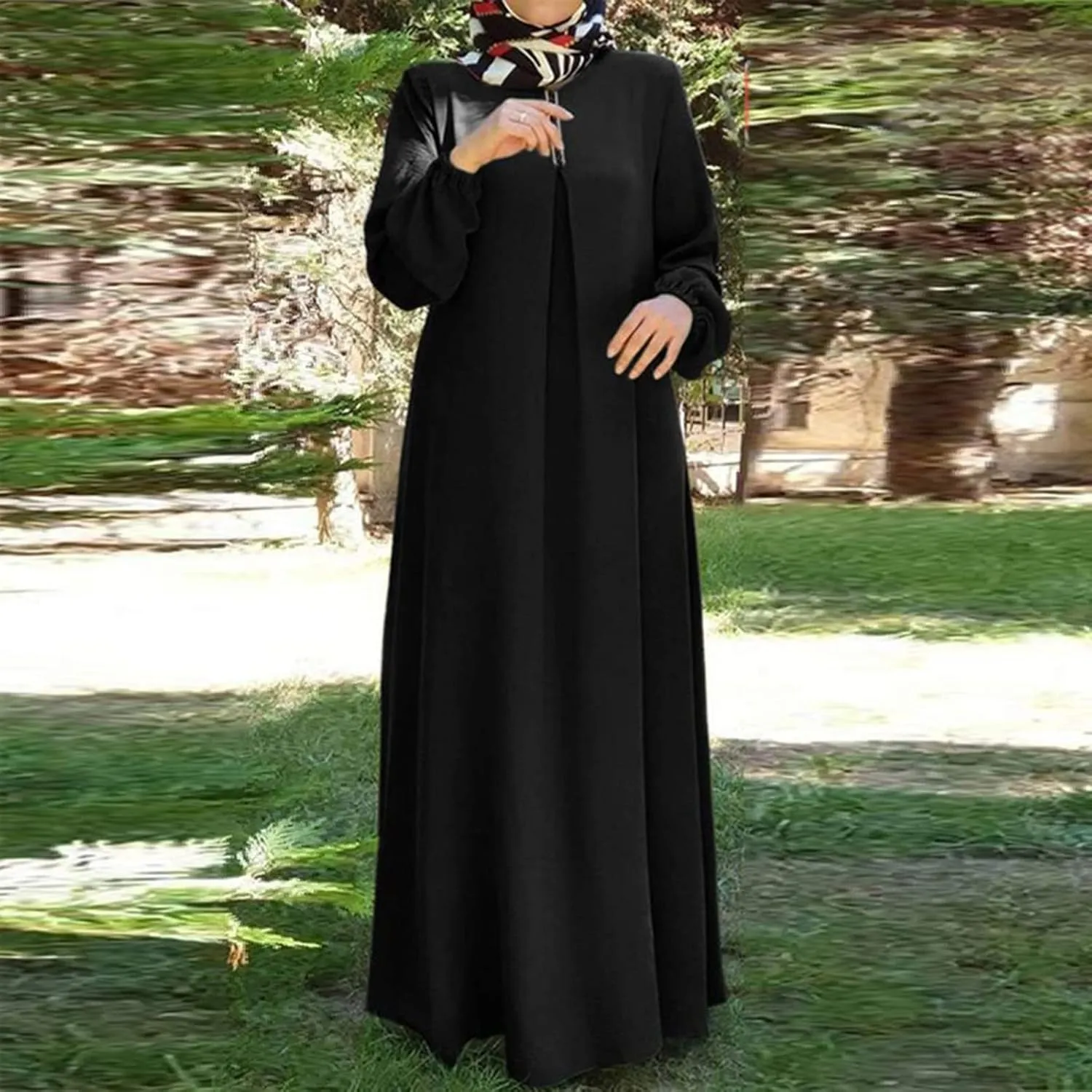 Womens Muslim Robe Loose Fancy Maxi Dress Turkey Islamic Middle East Dubai Long Gown Full Length Dress with Belt
