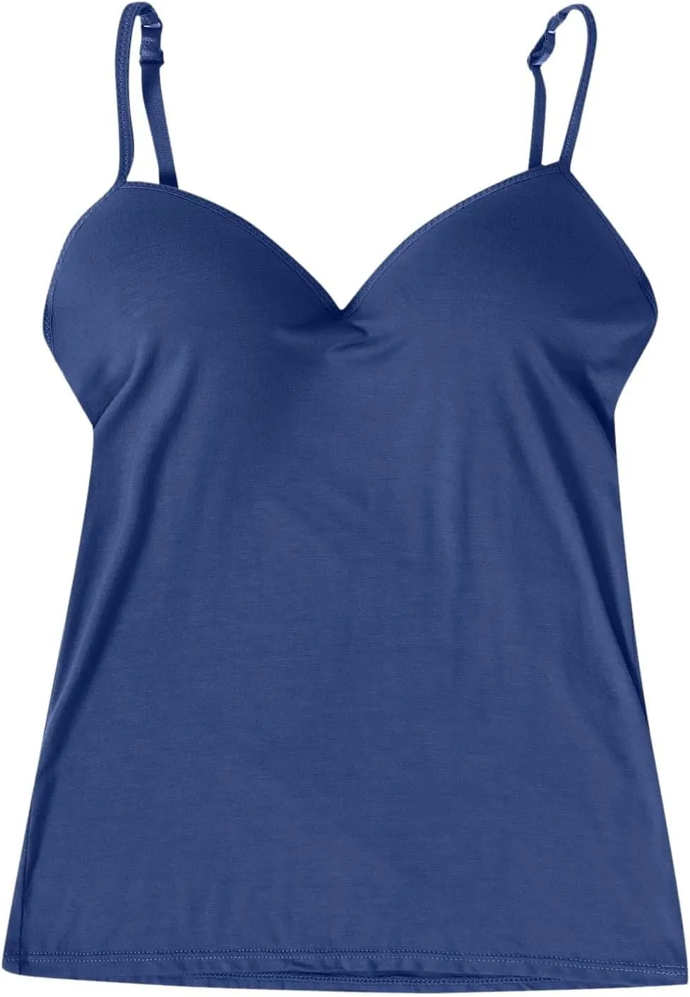 Women's Shelf Bra Camisoles Tops Adjustable Strap Cami Tank Workout Yoga Shirts Cotton Layering Undershirts
