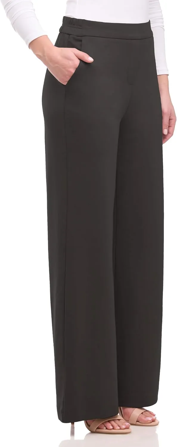 Women's Silky and Stretchy Pull-On Wide Leg Hi-Rise Palazzo Pant