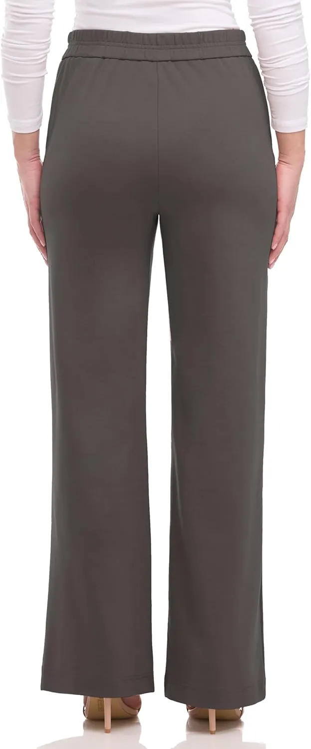 Women's Silky and Stretchy Pull-On Wide Leg Hi-Rise Palazzo Pant