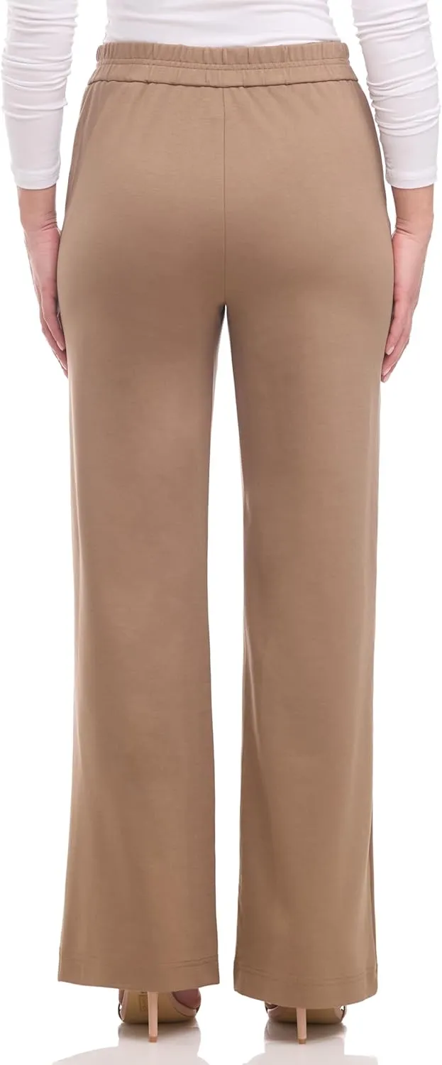 Women's Silky and Stretchy Pull-On Wide Leg Hi-Rise Palazzo Pant