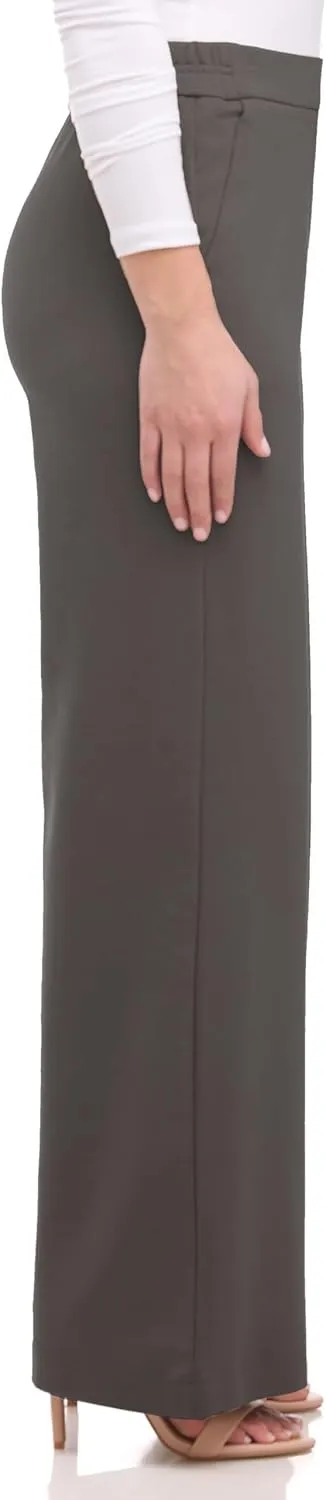 Women's Silky and Stretchy Pull-On Wide Leg Hi-Rise Palazzo Pant