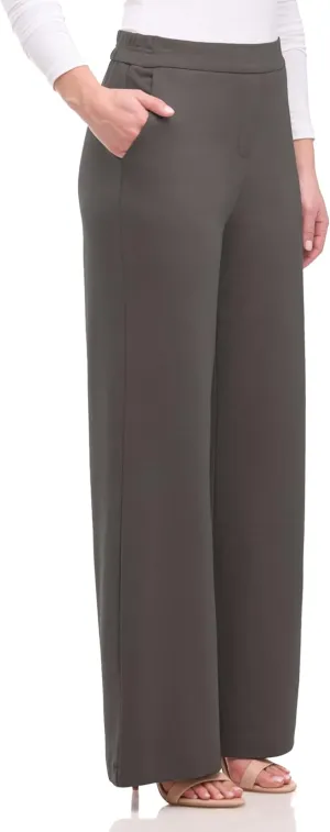 Women's Silky and Stretchy Pull-On Wide Leg Hi-Rise Palazzo Pant