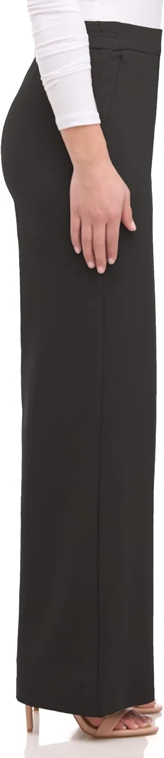 Women's Silky and Stretchy Pull-On Wide Leg Hi-Rise Palazzo Pant