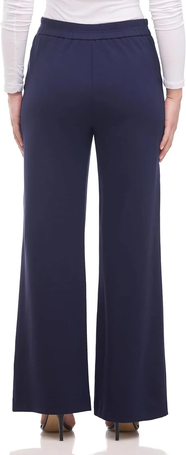 Women's Silky and Stretchy Pull-On Wide Leg Hi-Rise Palazzo Pant