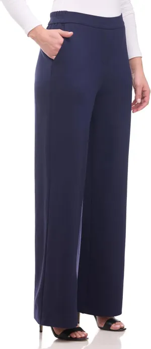 Women's Silky and Stretchy Pull-On Wide Leg Hi-Rise Palazzo Pant