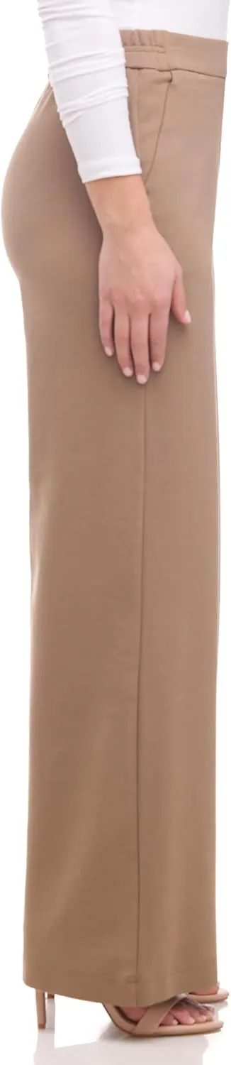 Women's Silky and Stretchy Pull-On Wide Leg Hi-Rise Palazzo Pant